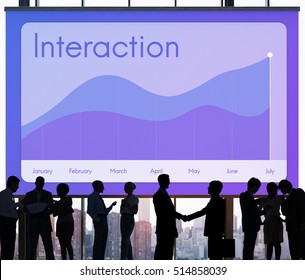 Interaction Connection Statistics Chart Concept