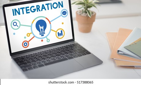 Concepto de estrategia de empresa de integración de interacción