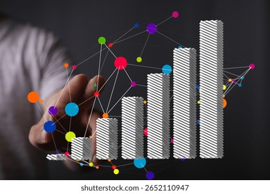 Interactive Data Visualization: Growth Chart with Network Connections
