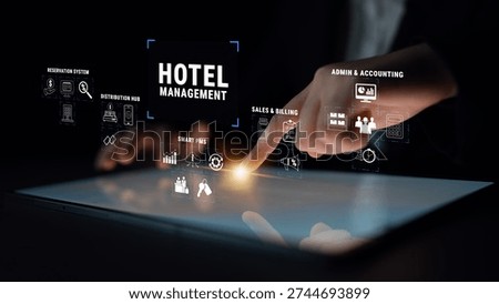 Interactive Digital Interface for Hotel Management with Icons and Touch Screen Engagement Quark.