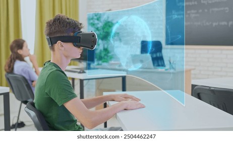 Interactive Education: Student Using VR for Global Studies