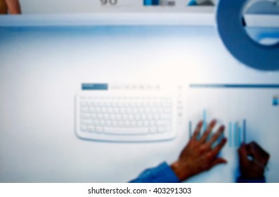 Interactive screen. Blur, bokeh, defocus the image for the background