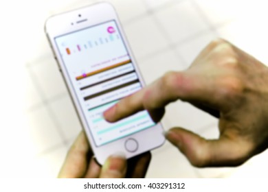 Interactive screen. Blur, bokeh, defocus the image for the background - Shutterstock ID 403291312