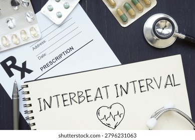 Interbeat Interval IBI Measurement Concept with Heart Rate Variability Analysis, Cardiac Rhythm Monitoring, Wearable Health Technology, ECG Signal Processing and Biomedical Data Research