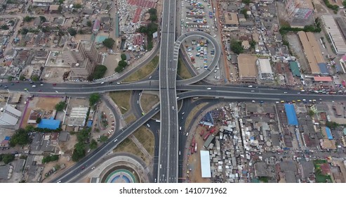 Interchange In Ghana, Africa Drone Shot With A Drone 7