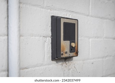 An intercom to enter a house