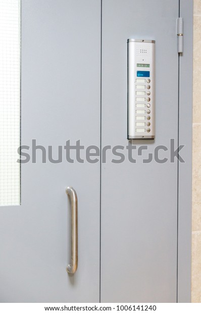 Intercom System On Front Door House Stock Photo Edit Now