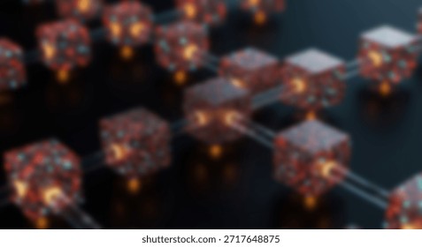 Interconnected Data Cubes Global Network on Dark Backdrop.