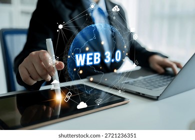 The interconnected global ecosystem of Web 3.0 technology. A worldwide network connecting blockchain, DeFi, NFT, and other decentralized services. Motif