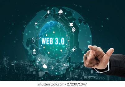 The interconnected global ecosystem of Web 3.0 technology. A worldwide network connecting blockchain, DeFi, NFT, and other decentralized services. Motif