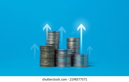 Interest Rate And Dividend Concept. Return On Stocks And Mutual Funds, Long Term Investment For Retirement.	