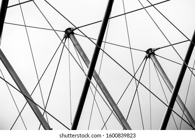 An interesting architectural structure forms interesting geometric shapes