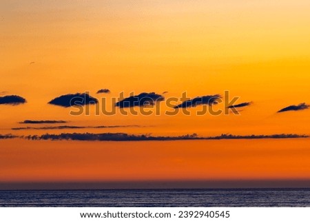Interesting cloiud pattern over iceean during sunset