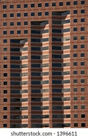 Interesting pattern formed by windows of a modern highrise building