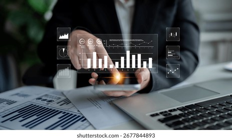 An interface for financial data analysis and stock market reporting. A collection of charts for tracking trends, performance, and investment data. Motif