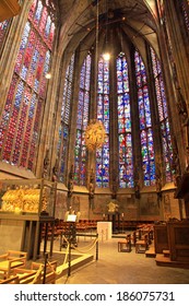 Interior of Aachen imperial cathedral at Germany