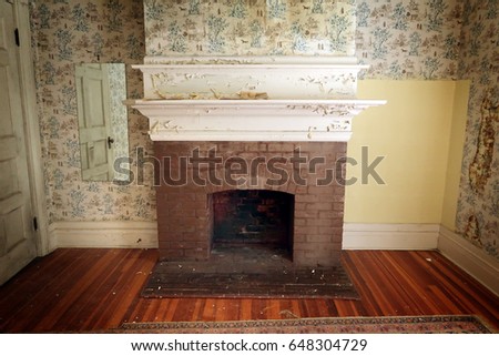 Interior Abandoned Home Featuring Old Brick Stock Photo Edit Now