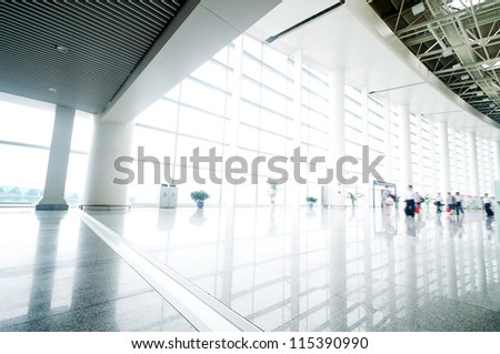 Interior of the airport in pudong shanghai china