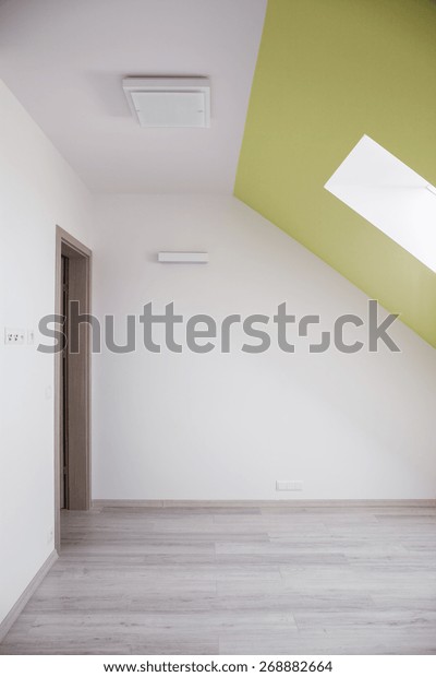 Interior Attic Room Sloped Ceiling Stock Photo Edit Now 268882664