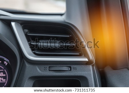 Interior auto air conditioning  system in modern car