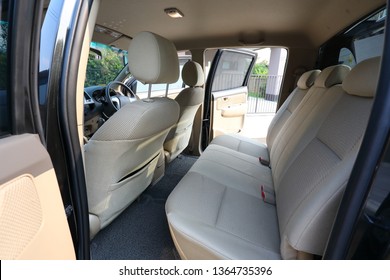 Interior Back Seat Of Pickup Vehicle Car Four Door Automobile