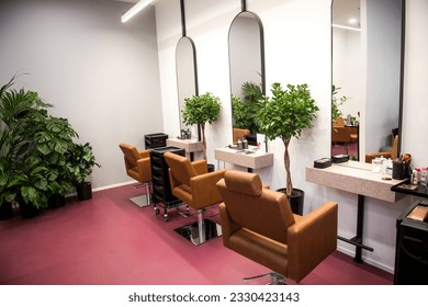 Interior in a beauty salon.