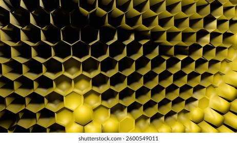 Interior of bee hive and its egg (3D Rendering)