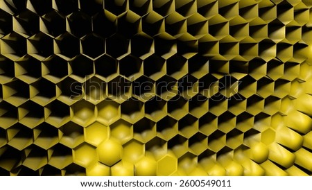 Interior of bee hive and its egg (3D Rendering)