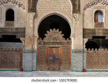 Interior Of Bou Inania Madrasa, Fes, Morocco       