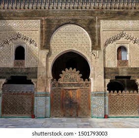 Interior Of Bou Inania Madrasa, Fes, Morocco       