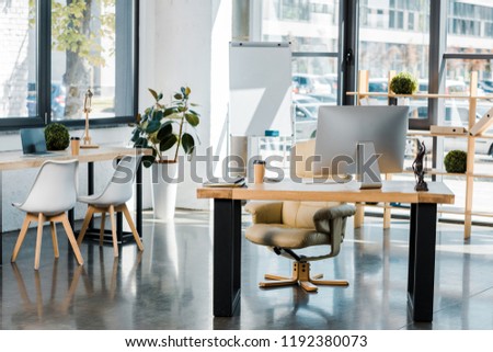 Similar – Group of young adults having business meeting in start up office