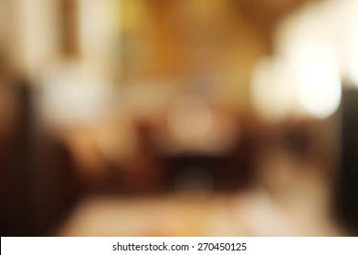 Interior of cafe, blur background