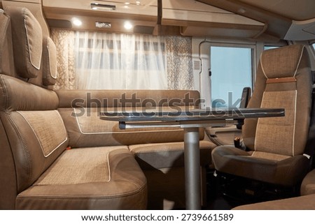 Interior of a camper van