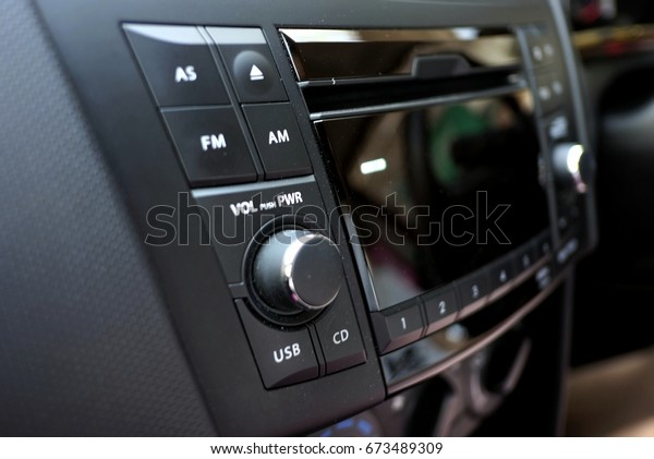 Interior car audio dashboard\
panel 