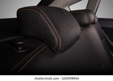 The Interior Of The Car Is Covered With Handmade Genuine Leather. The Headrest Of The Rear Bench Seat