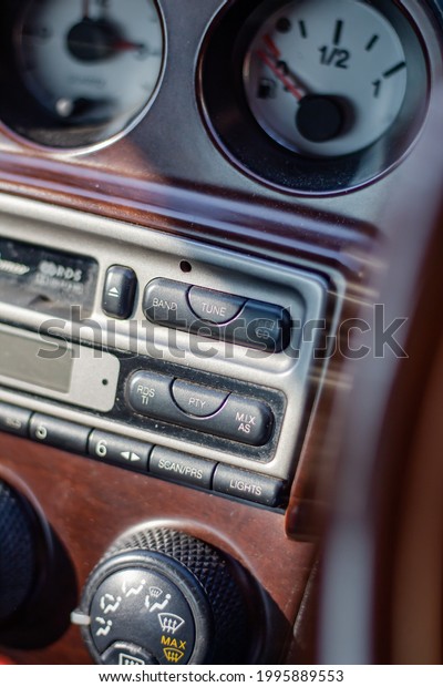 Interior of a car with radio\
