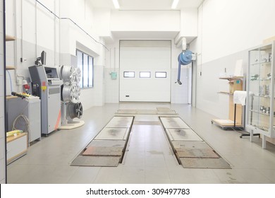 Interior Of A Car Repair Shop