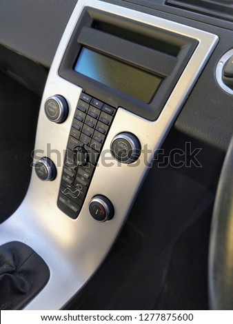 Interior Of Car Showing Dials And Controls - Image