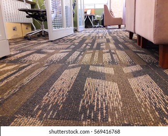 Interior Of Carpet Floor In The Office