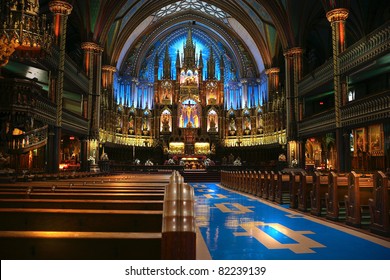 Interior Of The Catholic Church In Torornto, Canada