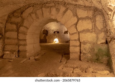 The Interior Of The Cave Of Rabbi Yehuda Hanassi At Bet She'arim National Park In Kiryat Tivon, Israel. Burial Cave
