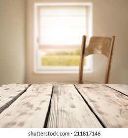 interior and chair with table 
