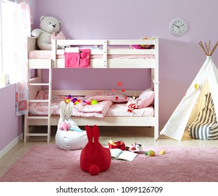 Interior Of Children Room With Bunk Bed