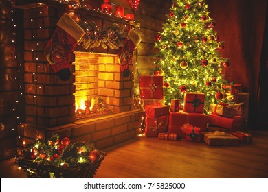 Christmas Fireplace Images Stock Photos Vectors Shutterstock