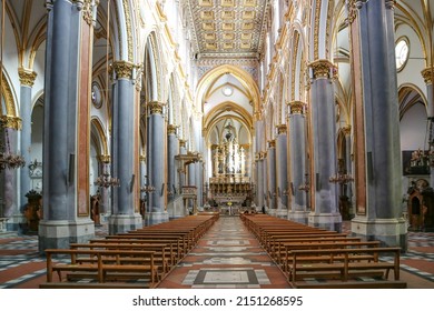 The interior of the church dedicated to Saint Dominic Major in Naples, Italy