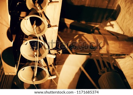 Similar – A woman disposes of red bin liners in the residual waste garbage can