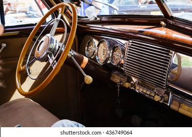 Interior Classic Vintage Car Stock Photo 436749064 