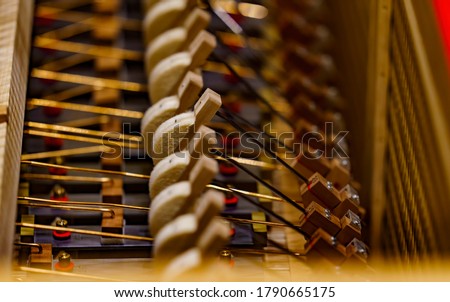 Interior concept of old celesta, bell-piano