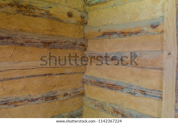 Interior Corner Two Walls Log Cabin Stock Photo Edit Now