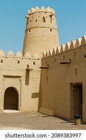 Interior courtyard of the Al Jahili Fort in Al Ain, Abu Dhabi, United Arab Emirates, Arabia